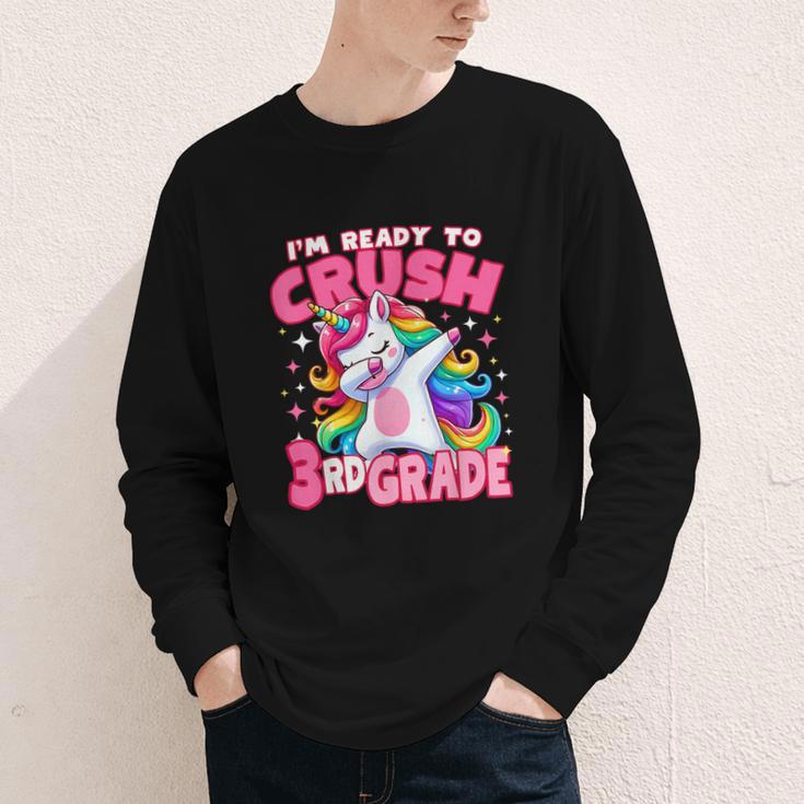 I'm Ready To Crush 3rd Grade Dabbing Unicorn Back To School Youth Long Sleeve Tee I'm Ready To Crush 3rd Grade Dabbing Unicorn Back To School Youth Long Sleeve Tee