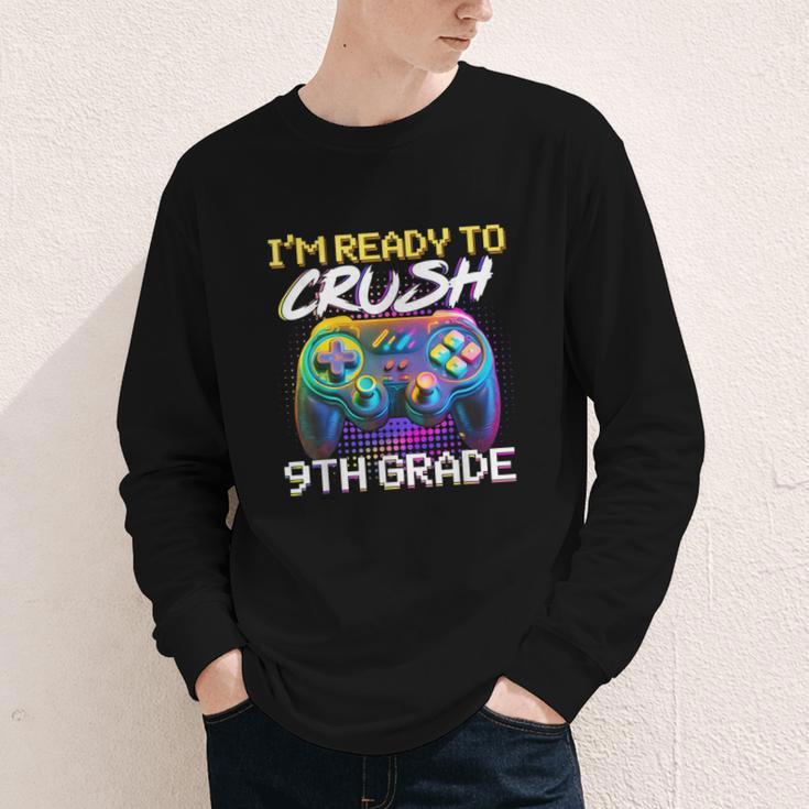 I'm Ready To Crush 9th Grade Back To School Video Game Boys Youth Long Sleeve Tee I'm Ready To Crush 9th Grade Back To School Video Game Boys Youth Long Sleeve Tee