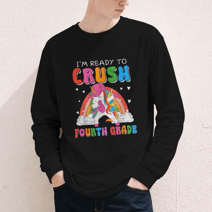 I'm Ready To Crush Fourth Grade Unicorn Back To School Girls Youth Long Sleeve Tee I'm Ready To Crush Fourth Grade Unicorn Back To School Girls Youth Long Sleeve Tee