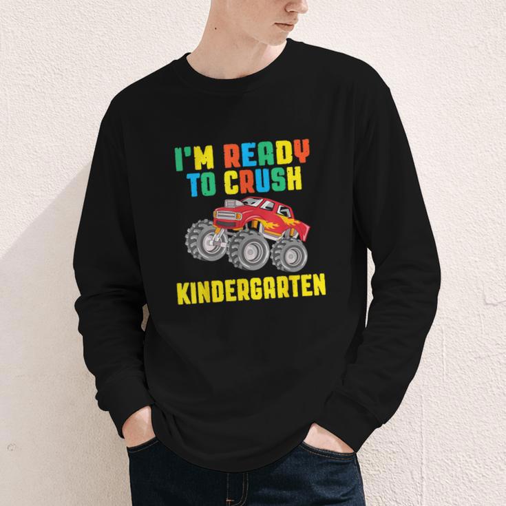 I'm Ready To Crush Kindergarten Dinosaur Back To School Boys Youth Long Sleeve Tee I'm Ready To Crush Kindergarten Dinosaur Back To School Boys Youth Long Sleeve Tee