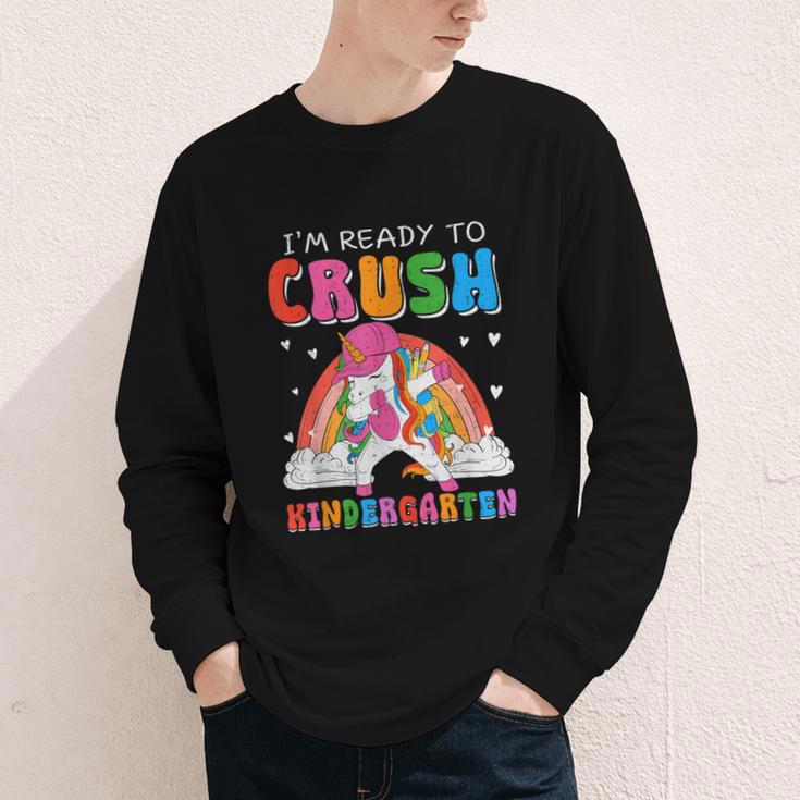 I'm Ready To Crush Kindergarten Unicorn Back To School Girls Youth Long Sleeve Tee I'm Ready To Crush Kindergarten Unicorn Back To School Girls Youth Long Sleeve Tee