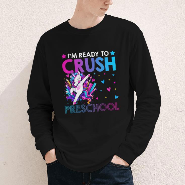 I'm Ready To Crush Preschool Dabbing Unicorn Back To School Youth Long Sleeve Tee I'm Ready To Crush Preschool Dabbing Unicorn Back To School Youth Long Sleeve Tee