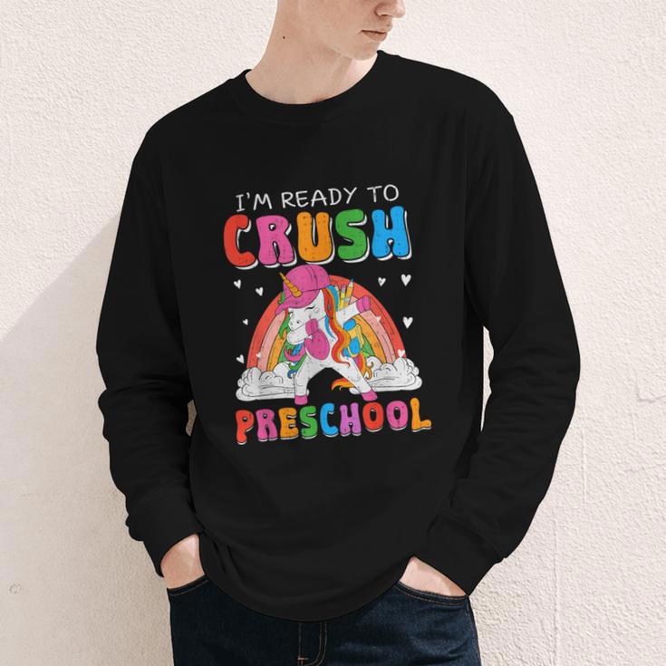 I'm Ready To Crush Preschool Unicorn Back To School Girl Kid Youth Long Sleeve Tee I'm Ready To Crush Preschool Unicorn Back To School Girl Kid Youth Long Sleeve Tee