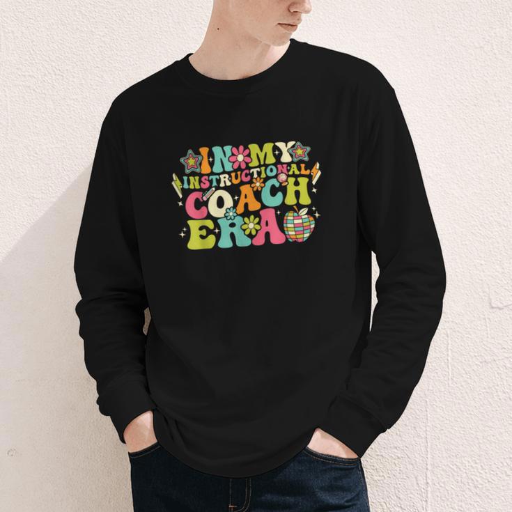 In My Instructional Coach Era Groovy Back To School Youth Long Sleeve Tee