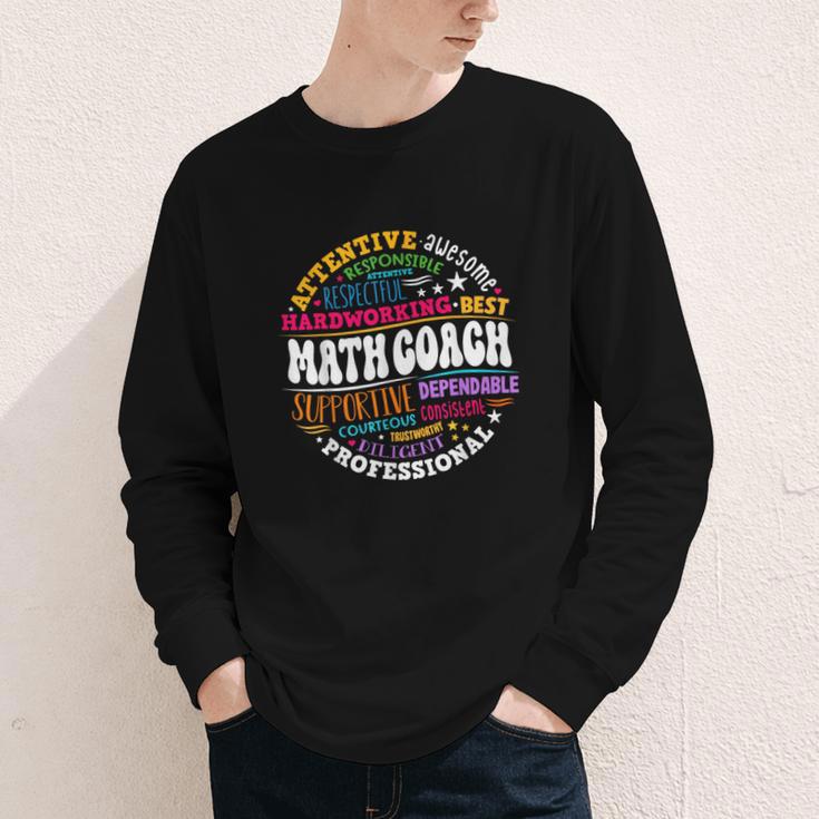 Instructional Math Coach Crew Back To School Matching Group Youth Long Sleeve Tee