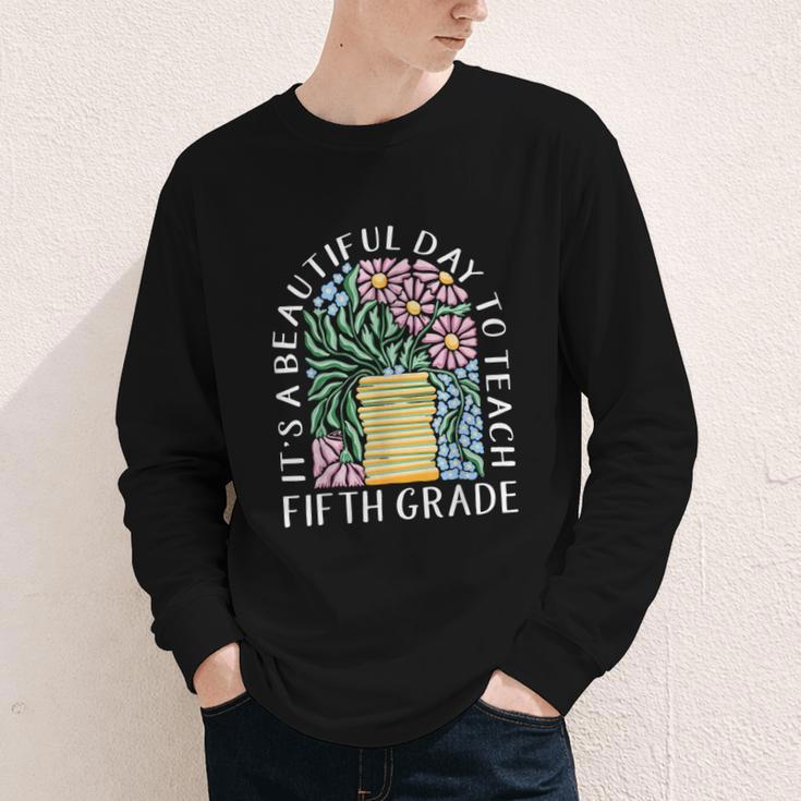 It's A Beautiful Day To Teach Fifth Grade Back To School Youth Long Sleeve Tee It's A Beautiful Day To Teach Fifth Grade Back To School Youth Long Sleeve Tee