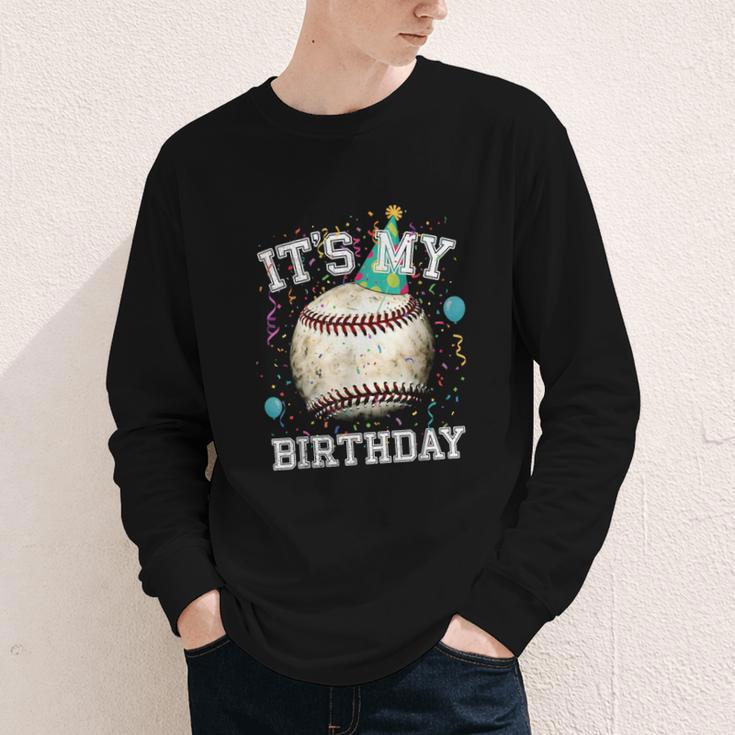 Its My Birthday Vintage Baseball Celebration For Men Kids Youth Long Sleeve Tee Its My Birthday Vintage Baseball Celebration For Men Kids Youth Long Sleeve Tee