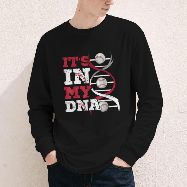 ITS In My DNA Baseball Sport Player Saying Baseball Fan Youth Long Sleeve Tee ITS In My DNA Baseball Sport Player Saying Baseball Fan Youth Long Sleeve Tee