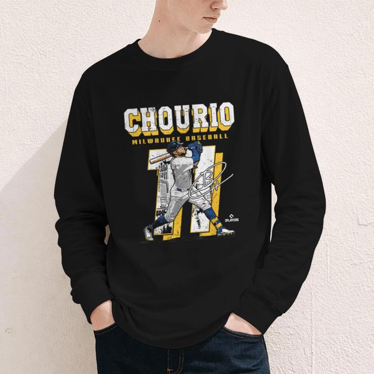 Jackson Chourio Milwaukee MLB Baseball Player MLBJCH201M Youth Long Sleeve Tee Jackson Chourio Milwaukee MLB Baseball Player MLBJCH201M Youth Long Sleeve Tee