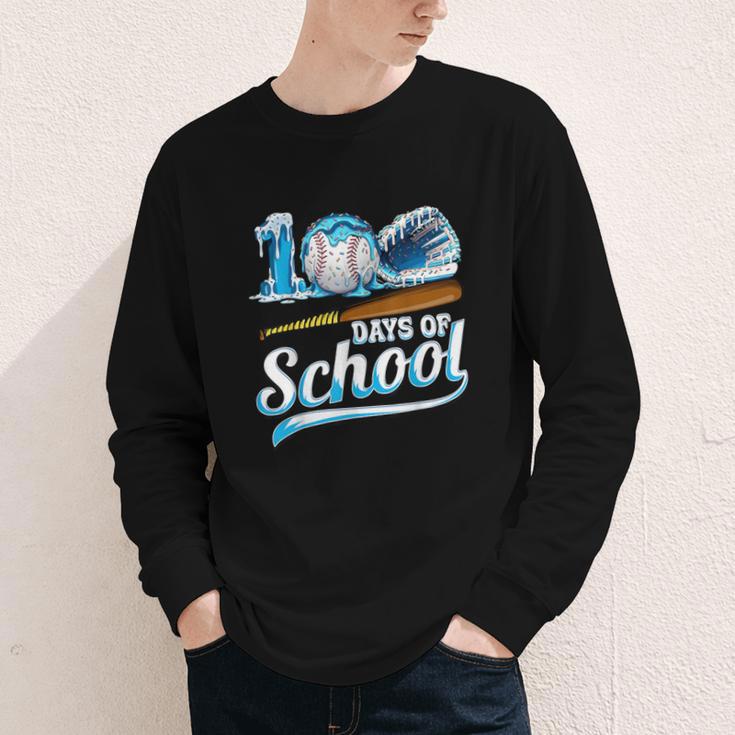 Kid 100 Days Of School Drip Baseball Ice Cream 100th Day Boy Youth Long Sleeve Tee Kid 100 Days Of School Drip Baseball Ice Cream 100th Day Boy Youth Long Sleeve Tee