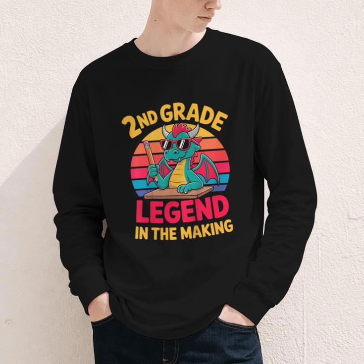 Kids 2nd Grade Dragon Boys Girls Back To School Youth Long Sleeve Tee