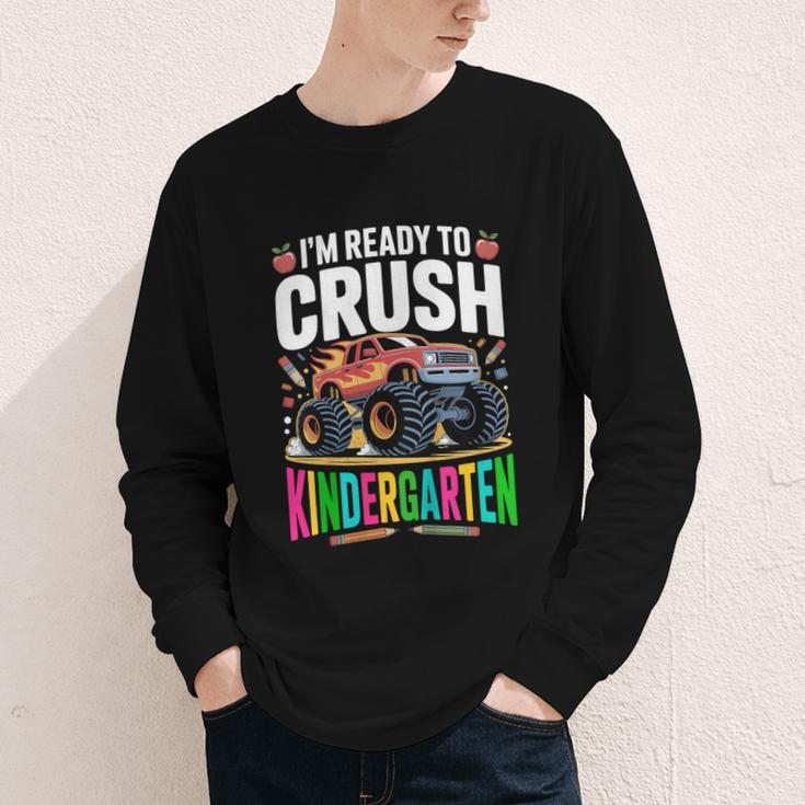 Kids Back To School I'm Ready To Crush Kindergarten For Boys Youth Long Sleeve Tee Kids Back To School I'm Ready To Crush Kindergarten For Boys Youth Long Sleeve Tee