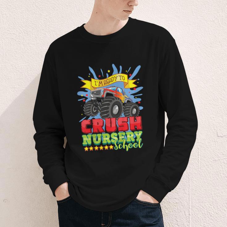 Kids Back To School Monster Truck Nursery Ready Crush First Day Youth Long Sleeve Tee Kids Back To School Monster Truck Nursery Ready Crush First Day Youth Long Sleeve Tee