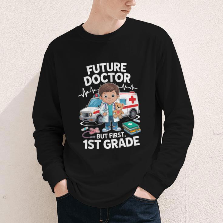 Kids Future Doctor 1st Grade Student Back To School Boy Kids Youth Long Sleeve Tee