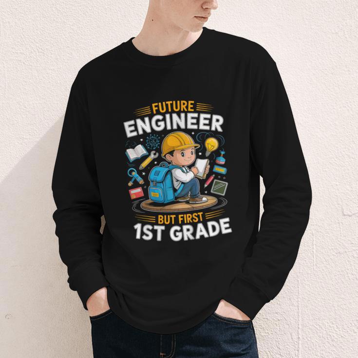 Kids Future Engineer 1st Grade Student Back To School Boys Kid Youth Long Sleeve Tee Kids Future Engineer 1st Grade Student Back To School Boys Kid Youth Long Sleeve Tee