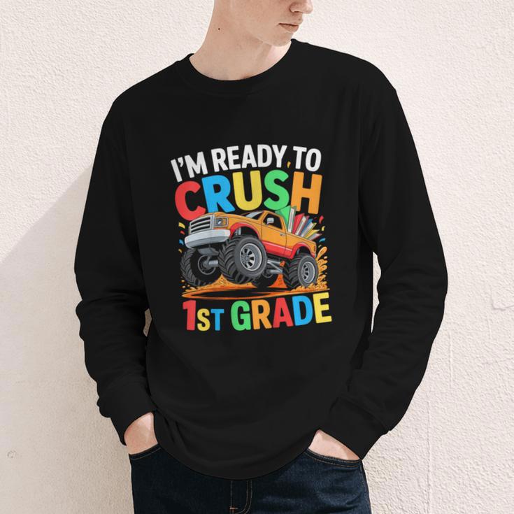 Kids I'm Ready To Crush 1st Grade Shirt Back To School Boy Youth Long Sleeve Tee Kids I'm Ready To Crush 1st Grade Shirt Back To School Boy Youth Long Sleeve Tee