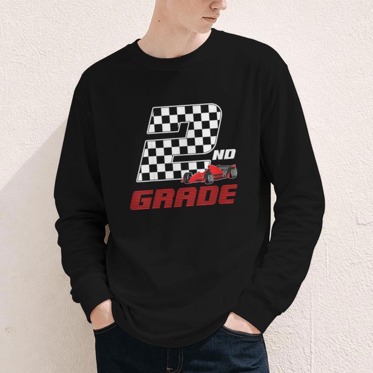 Kids Race Car 2nd Second Grade Boys Cars Lovers Back To School Youth Long Sleeve Tee Kids Race Car 2nd Second Grade Boys Cars Lovers Back To School Youth Long Sleeve Tee