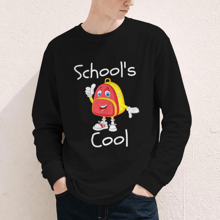 Kids School's Cool Saying Back To School For Kids Youth Long Sleeve Tee Kids School's Cool Saying Back To School For Kids Youth Long Sleeve Tee