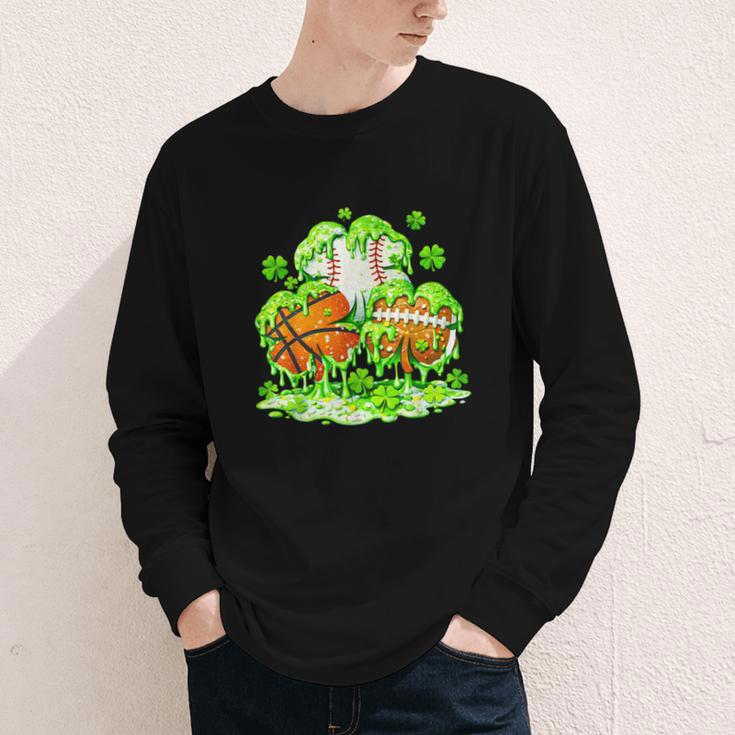 Kids St Patricks Day Shamrock Basketball Baseball Football Youth Long Sleeve Tee Kids St Patricks Day Shamrock Basketball Baseball Football Youth Long Sleeve Tee