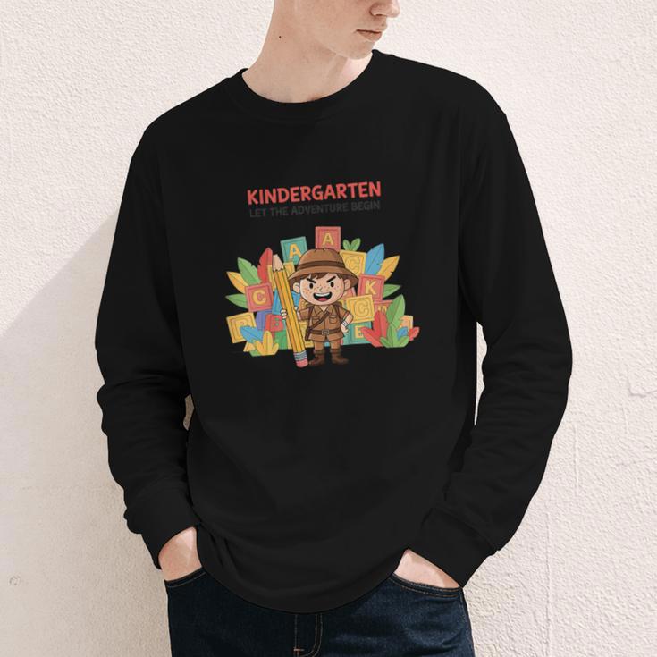Kindergarten Adventure Explorer Back To School Youth Long Sleeve Tee