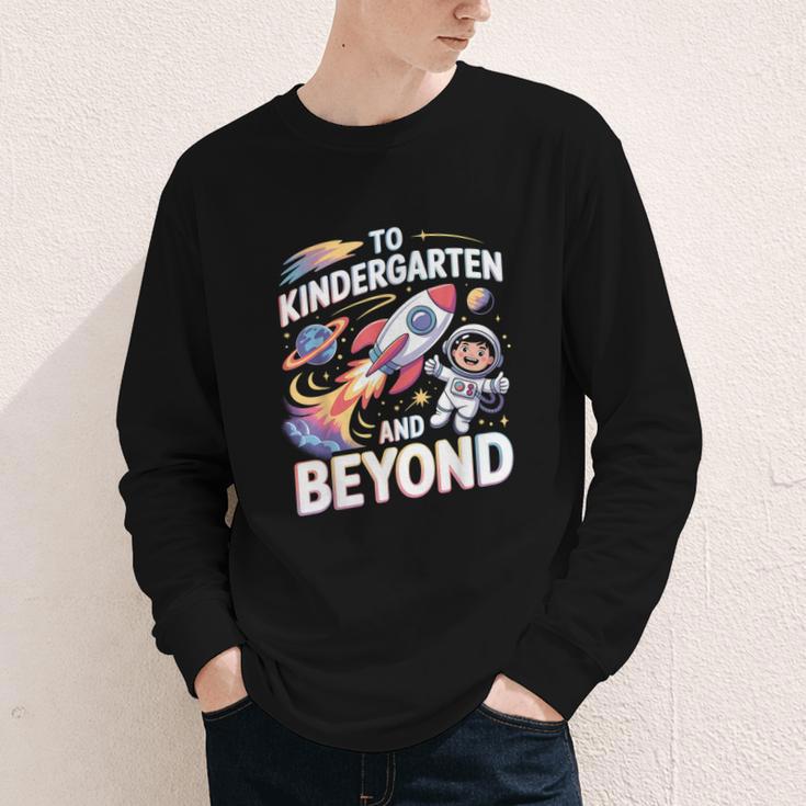 To Kindergarten And Beyond Astronaut Back To School Youth Long Sleeve Tee To Kindergarten And Beyond Astronaut Back To School Youth Long Sleeve Tee
