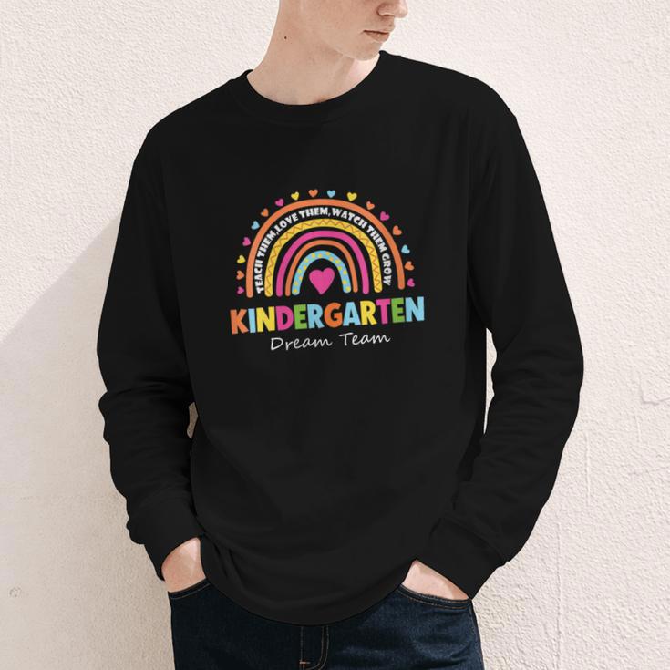 Kindergarten Dream Team Rainbow Welcome Back To School Youth Long Sleeve Tee Kindergarten Dream Team Rainbow Welcome Back To School Youth Long Sleeve Tee