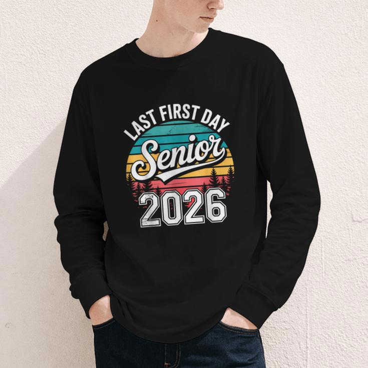 My Last First Day Senior 2026 Vintage Back To School Youth Long Sleeve Tee