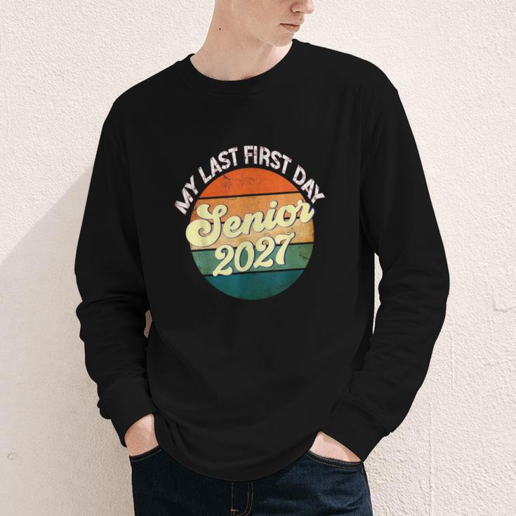Last First Day Senior 2027 Back To School Class Of 2027 Youth Long Sleeve Tee Last First Day Senior 2027 Back To School Class Of 2027 Youth Long Sleeve Tee