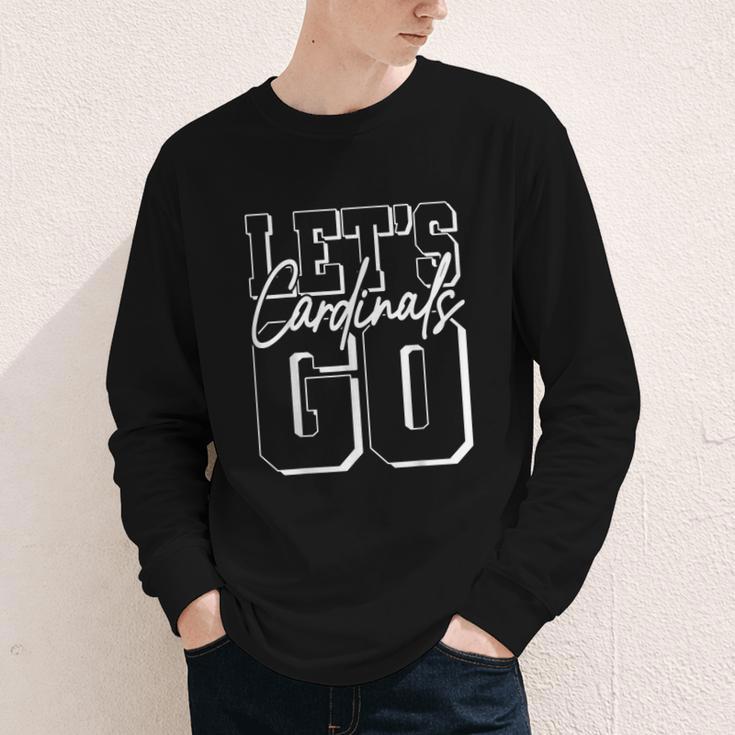 Let's Go Cardinals Back To School Spirit Youth Long Sleeve Tee Let's Go Cardinals Back To School Spirit Youth Long Sleeve Tee