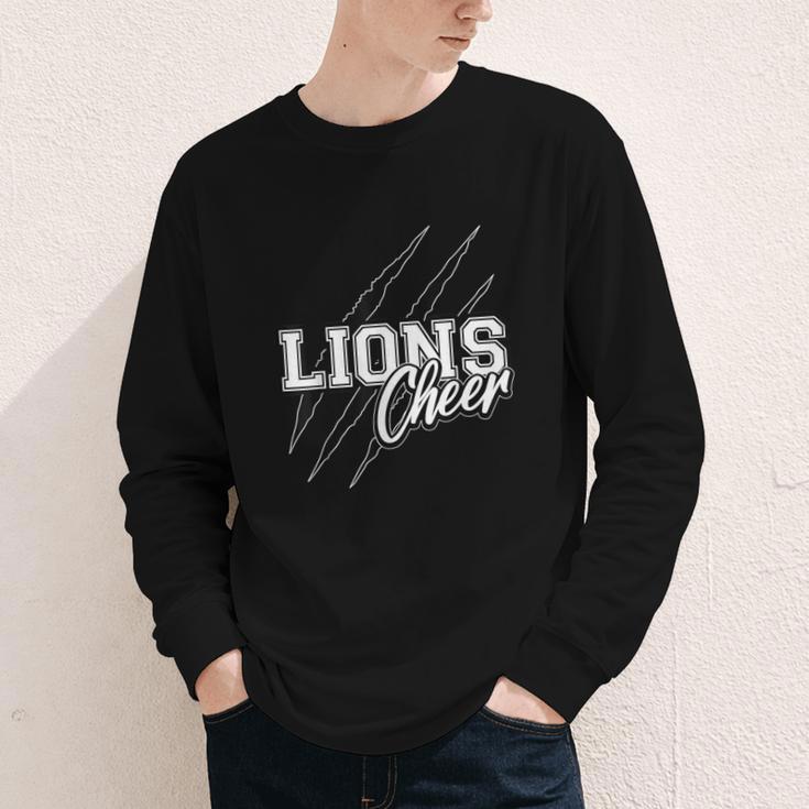 Lions Cheer Back To School Cheerleading Team Spirit Youth Long Sleeve Tee Lions Cheer Back To School Cheerleading Team Spirit Youth Long Sleeve Tee