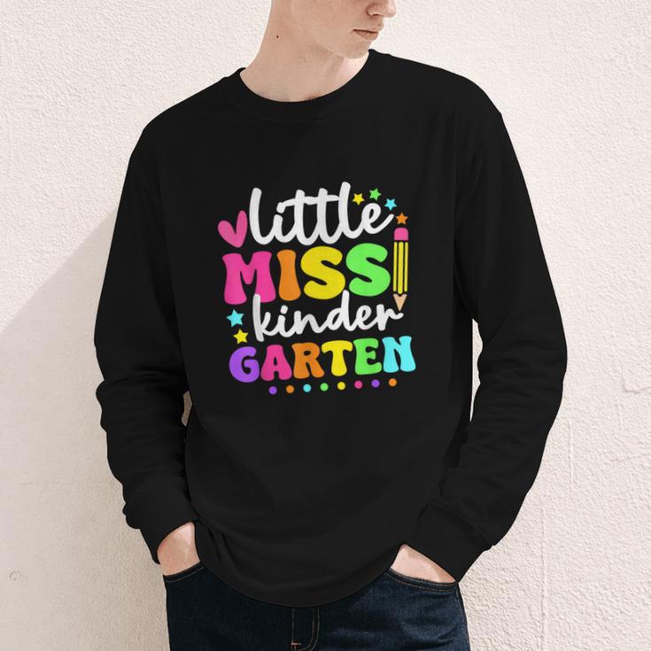 Little Miss Kindergarten Kids Girls Pencil Back To School Youth Long Sleeve Tee Little Miss Kindergarten Kids Girls Pencil Back To School Youth Long Sleeve Tee