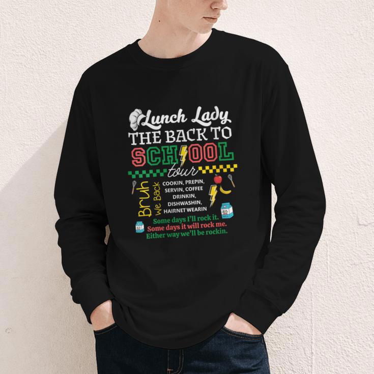 Lunch Lady Food Humor Back To School Tour Youth Long Sleeve Tee Lunch Lady Food Humor Back To School Tour Youth Long Sleeve Tee