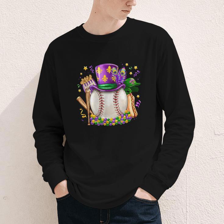 Mardi Gras Baseball Jester Hat Fleur De Lis Boys Girls Kids Youth Long Sleeve Tee Mardi Gras Baseball Jester Hat Fleur De Lis Boys Girls Kids Youth Long Sleeve Tee