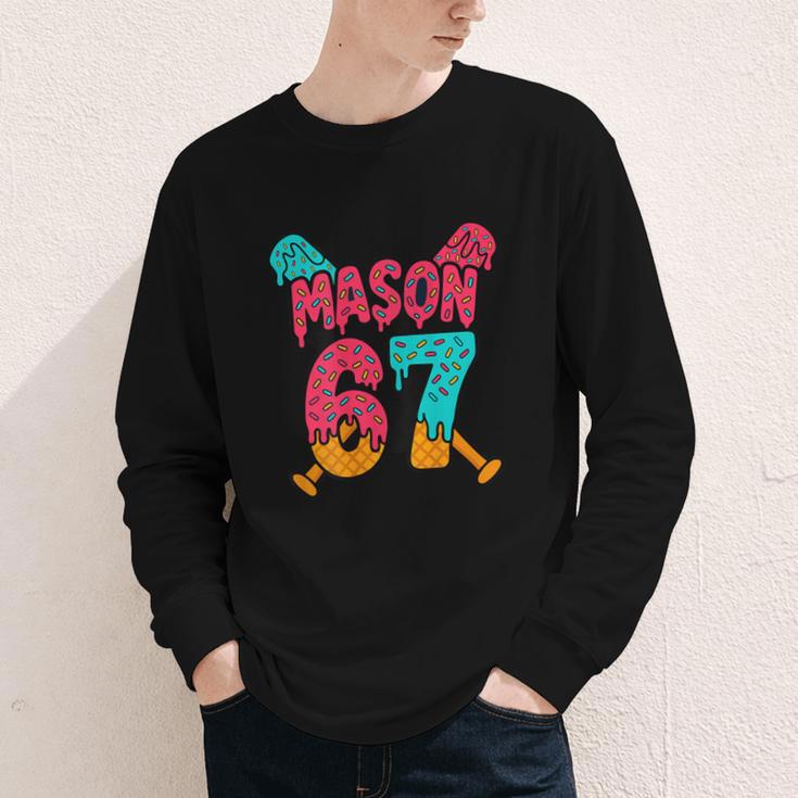 Mason 67 Ice Cream Drip Baseball Meme Youth Long Sleeve Tee Mason 67 Ice Cream Drip Baseball Meme Youth Long Sleeve Tee