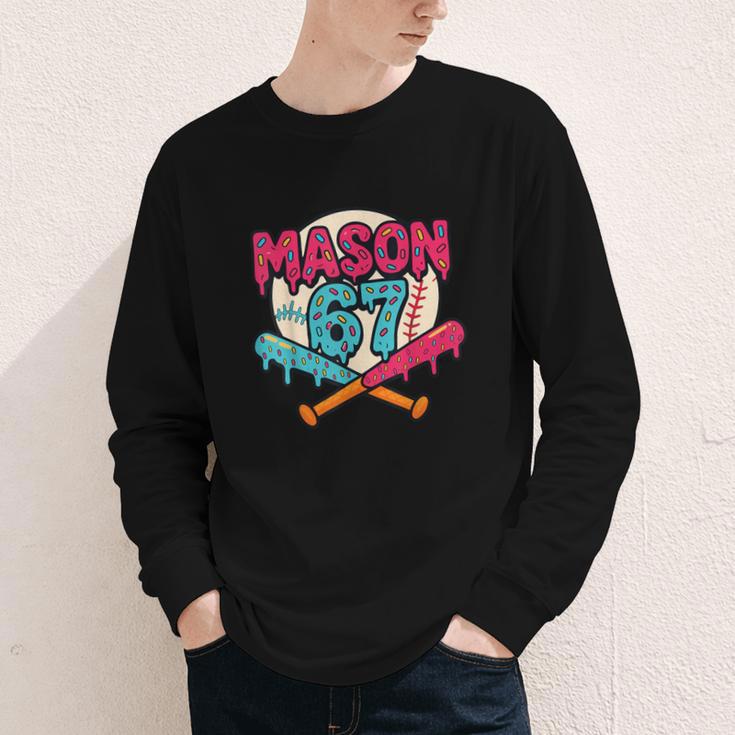 Mason 67 Ice Cream Drip Baseball Meme Graphics Youth Long Sleeve Tee Mason 67 Ice Cream Drip Baseball Meme Graphics Youth Long Sleeve Tee