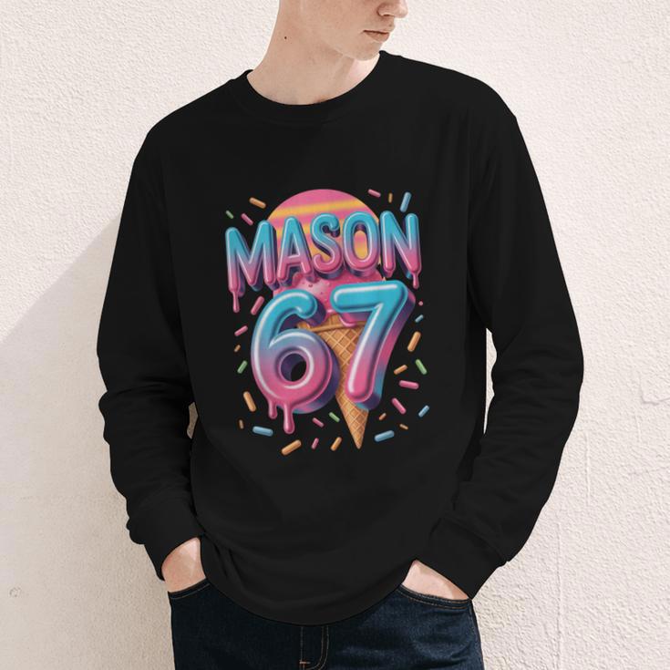 Mason 67 Meme Ice Cream Baseball Drip Youth Long Sleeve Tee