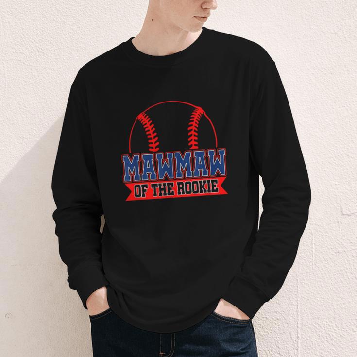 Mawmaw Rookie Of Year 1st Birthday Baseball Theme Matching Youth Long Sleeve Tee