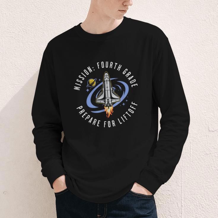 Mission Fourth Grade Space Rocket Back To School VI Youth Long Sleeve Tee
