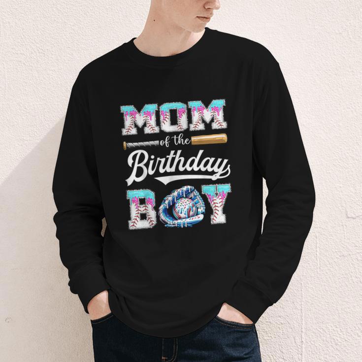Mom Of The Birthday Boy Baseball Ice Cream Drip Matching Youth Long Sleeve Tee Mom Of The Birthday Boy Baseball Ice Cream Drip Matching Youth Long Sleeve Tee