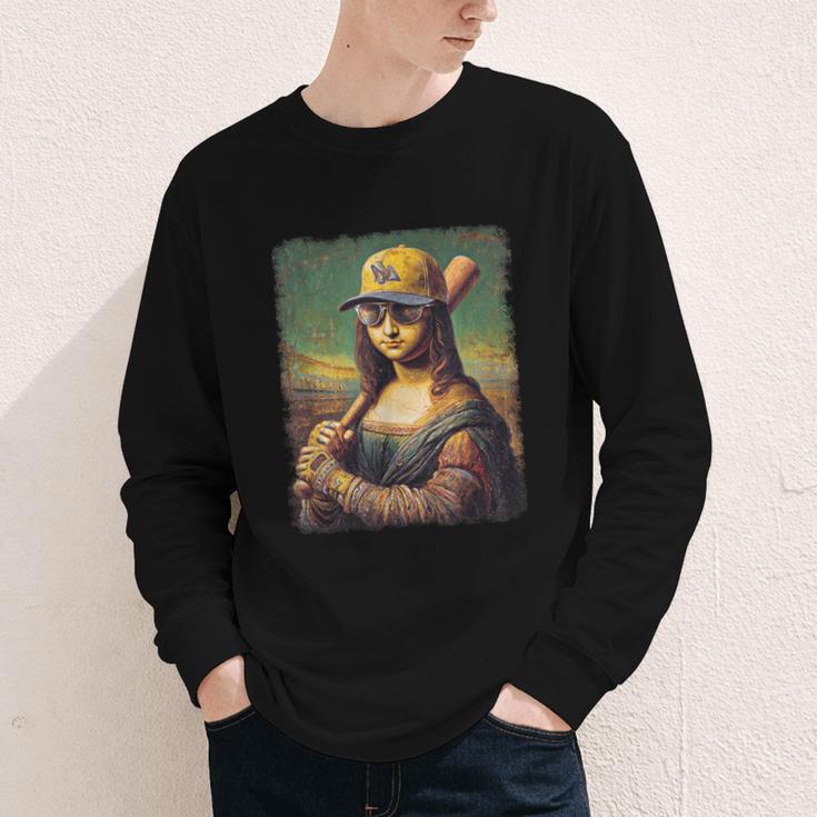 Mona Lisa Baseball Trending Aesthetic Streetwear Youth Long Sleeve Tee Mona Lisa Baseball Trending Aesthetic Streetwear Youth Long Sleeve Tee
