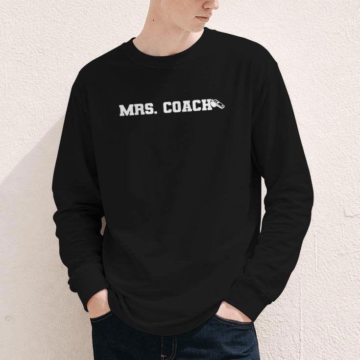 Mrs Coach Football Basketball Baseball Coach Wife Youth Long Sleeve Tee