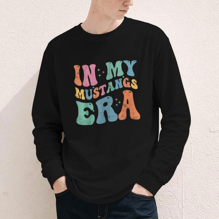 In My Mustangs Era Back To School Spirit Game Retro Groovy Youth Long Sleeve Tee In My Mustangs Era Back To School Spirit Game Retro Groovy Youth Long Sleeve Tee