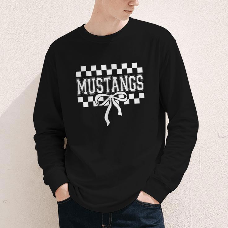 Mustangs High School Spirit Fan Team Mustang Back To School Youth Long Sleeve Tee Mustangs High School Spirit Fan Team Mustang Back To School Youth Long Sleeve Tee