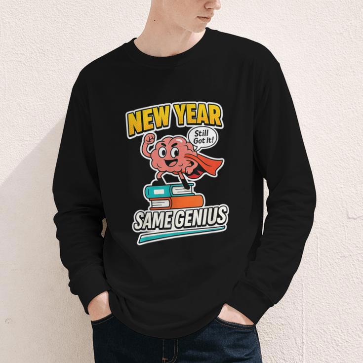 New Year Same Genius Confident Back To School Vibe Youth Long Sleeve Tee