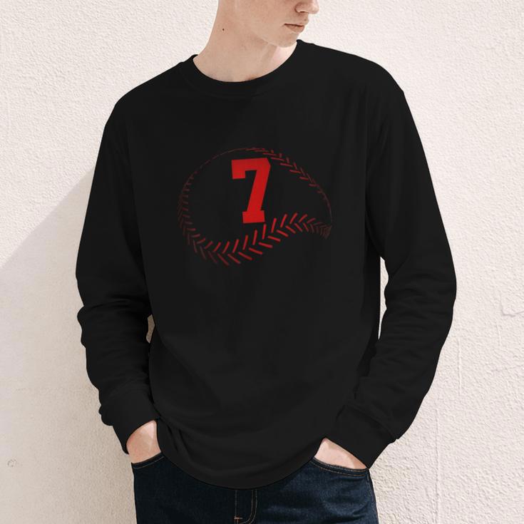 Number 7 Years Baseball 7TH Birthday Youth Long Sleeve Tee Number 7 Years Baseball 7TH Birthday Youth Long Sleeve Tee