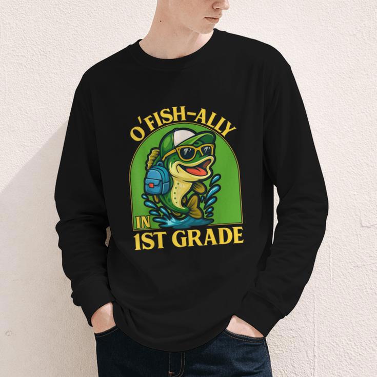 O-Fish-Ally In 1st Grade Back To School Fish Youth Long Sleeve Tee