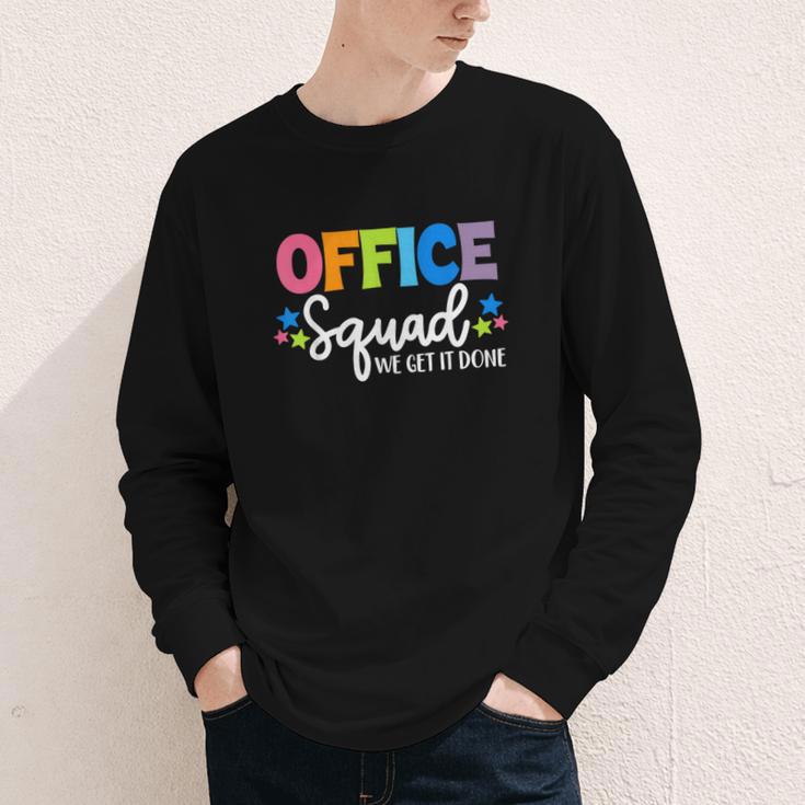 Office Squad We Get It Done Back To School First Day Youth Long Sleeve Tee