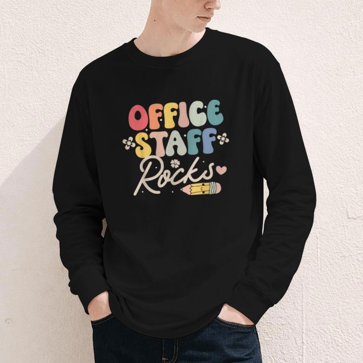 Office Staff Rocks Back To School Secretary Administrative Youth Long Sleeve Tee