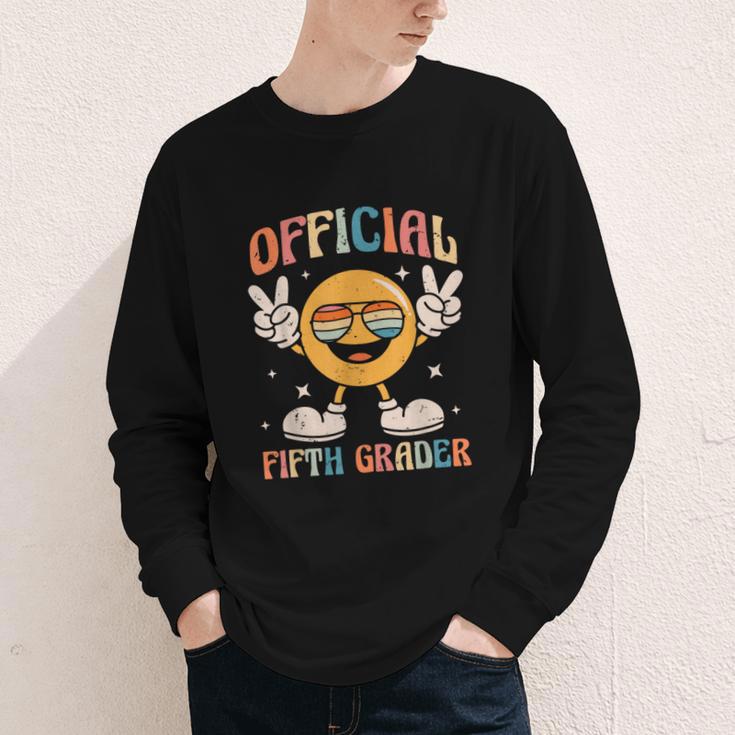 Official Fifth Grader 5th Grade Retro Back To School Kids Youth Long Sleeve Tee Official Fifth Grader 5th Grade Retro Back To School Kids Youth Long Sleeve Tee