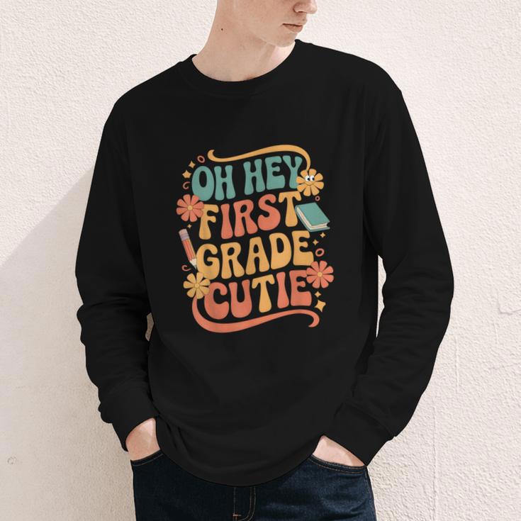 Oh Hey First Grade Cutie Back To School Youth Long Sleeve Tee Oh Hey First Grade Cutie Back To School Youth Long Sleeve Tee